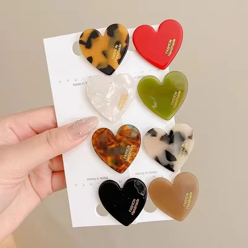 Varför välja Acetate Student Simple Heart Hårnålar Hårklämma för vardagsstil?