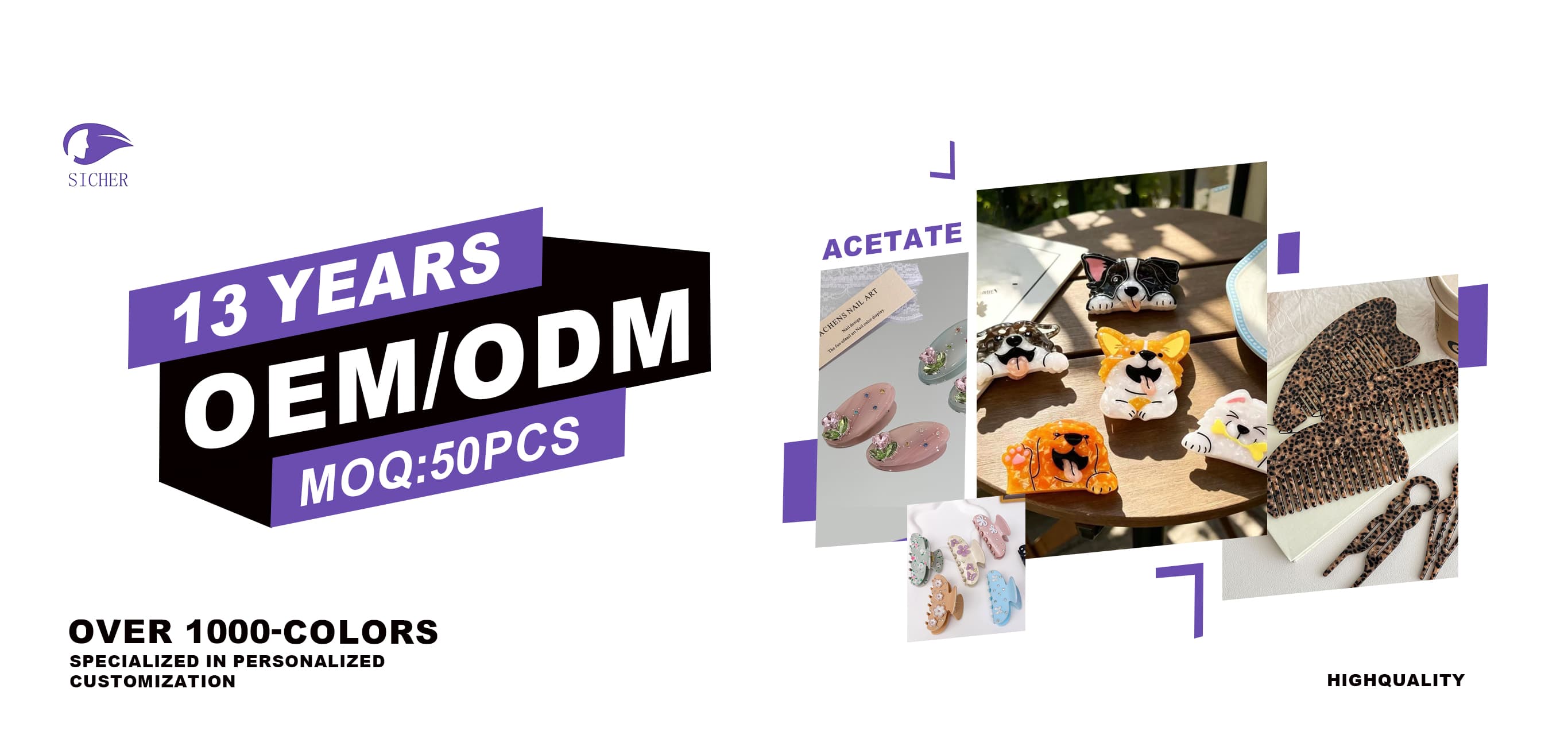 Acetat håraccessoarer