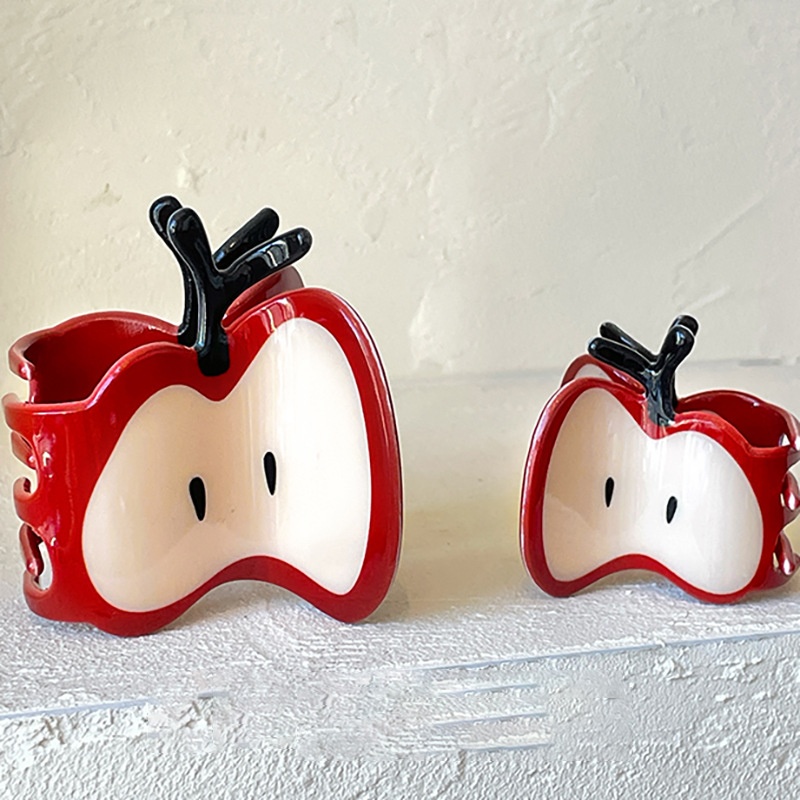 Acetate Red Apple Hair Claw Clips för kvinnor tjejer