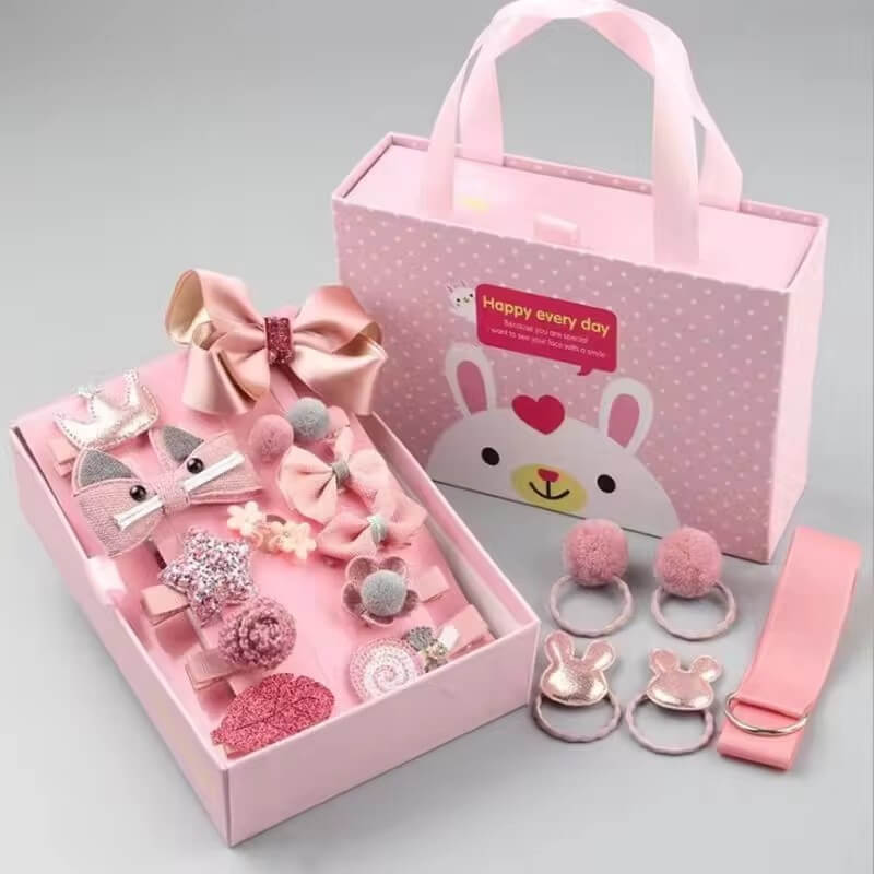 Princess Kids Hårklämmor 18 st set med presentförpackning